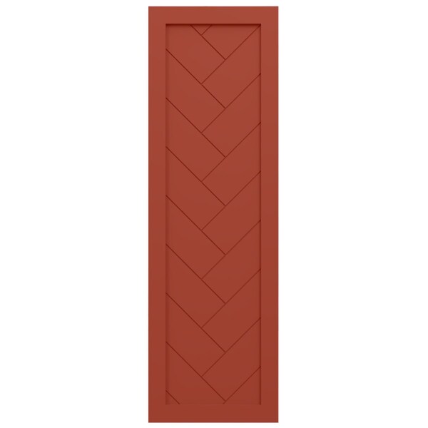 Ekena Millwork True Fit PVC Single Panel Herringbone Modern Style Fixed Mount Shutters Colorful Leaves, 12"W x 66"H - TFP001HB12X066CL