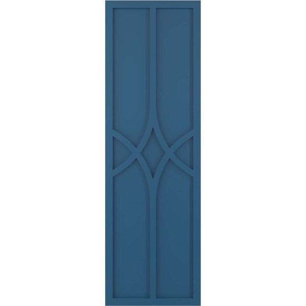 Ekena Millwork True Fit PVC Cedar Park Fixed Mount Shutters, Sojourn Blue, 15W x 78H, PR - TFP001CP15X078HB