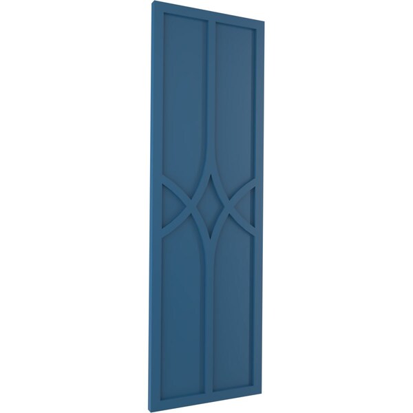 Ekena Millwork True Fit PVC Cedar Park Fixed Mount Shutters, Sojourn Blue, 15W x 78H, PR - TFP001CP15X078HB