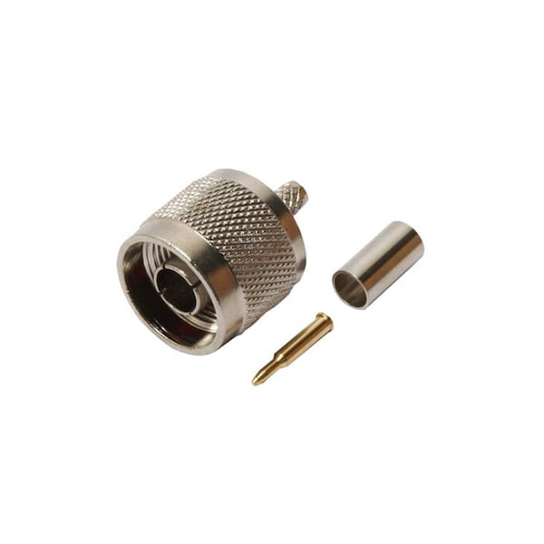 Conector N (macho) de Quest Technology International, 50 Ohm, 3 piezas, crimpado - Rg-58 - CNC-3112