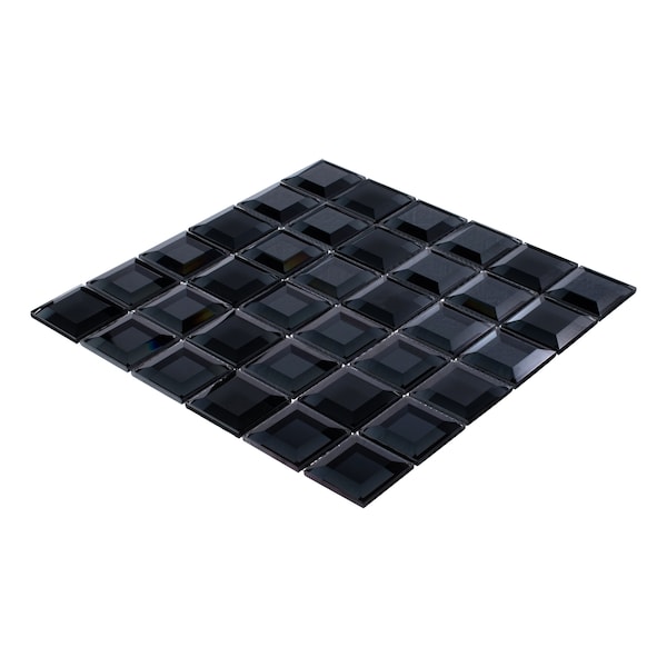 Andova Tiles ANDOVA TILES Novo 2" x 2" Beveled Glass Grid Mosaic Wall Tile - ANDNOV110
