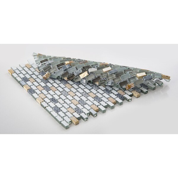 Andova Tiles ANDOVA TILES Tino 0.38" x 0.75" Natural Stone Mosaic Wall & Floor Tile - ANDTIN117
