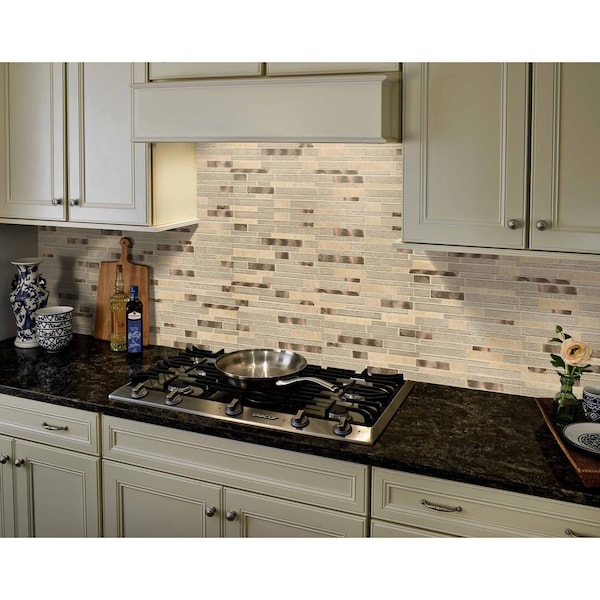 Msi Champagne Toast Interlocking SAMPLE Glass Metal Stone Mesh-Mounted Mosaic Tile - ZOR-MD-0447-SAM
