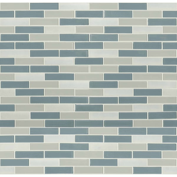 Msi Colosseo Azul 12 In. X 12 In. X 4 Mm Textured Stone Glass Mesh-Mounted Mosaic Tile, 20PK - ZOR-MD-0295