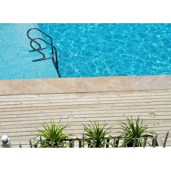 Msi Goldne White 13 In. X 24 In. Glazed Porcelain Pool Coping, 2PK - ZOR-LSC-0007