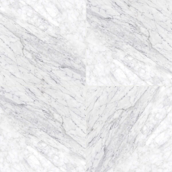 Msi Carrara White 12" X 12" Polished Marble Floor And Wall Tile, 10PK - ZOR-NS-0056