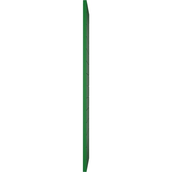 Ekena Millwork True Fit PVC Horizontal Slat Modern Style Fixed Mount Shutters, Viridian Green, 15W x 50H, PR - TFP001HZ15X050HG