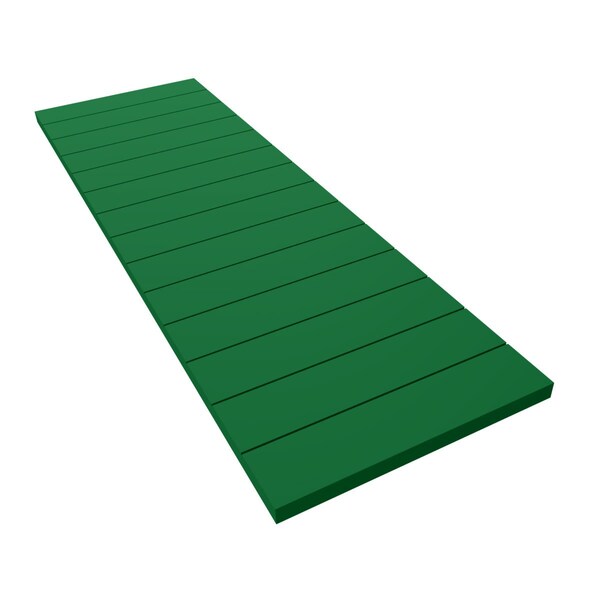 Ekena Millwork True Fit PVC Horizontal Slat Modern Style Fixed Mount Shutters, Viridian Green, 15W x 50H, PR - TFP001HZ15X050HG