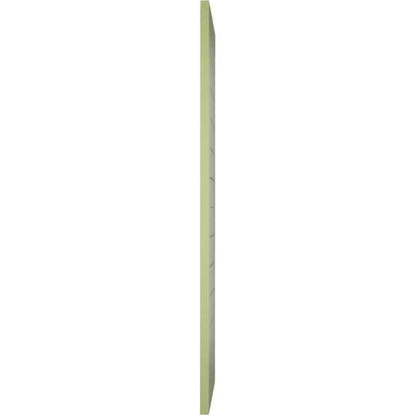 Ekena Millwork True Fit PVC Horizontal Slat Framed Modern Style Fixed Mount Shutters, Moss Green, 12W x 65H, PR - TFP001HF12X065MG
