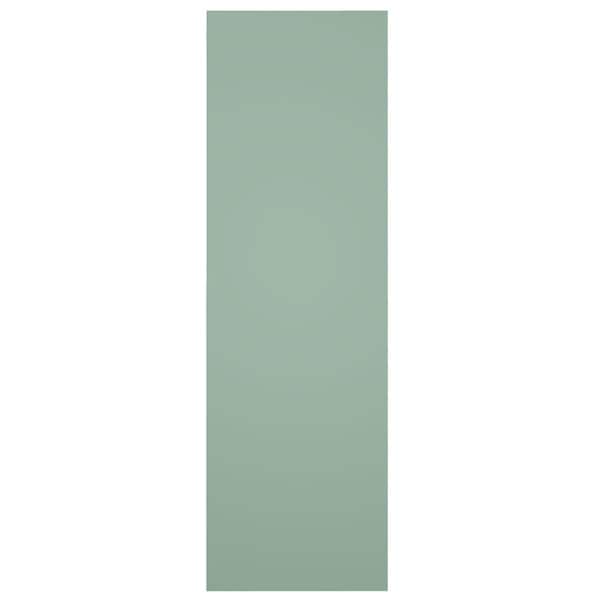 Ekena Millwork True Fit PVC Farmhouse/Flat Panel Combination Fixed Mount Shutters, Seaglass, 12W x 57H, PR - TFP101FC12X057SG