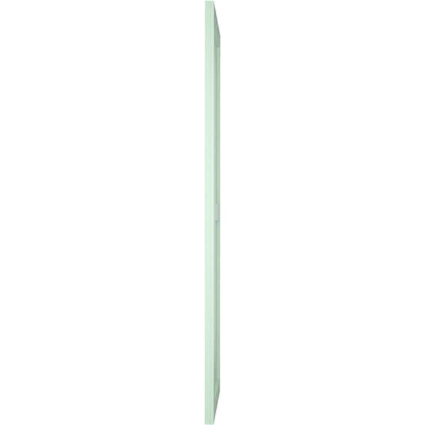 Ekena Millwork True Fit PVC Farmhouse/Flat Panel Combination Fixed Mount Shutters, Seaglass, 12W x 57H, PR - TFP101FC12X057SG