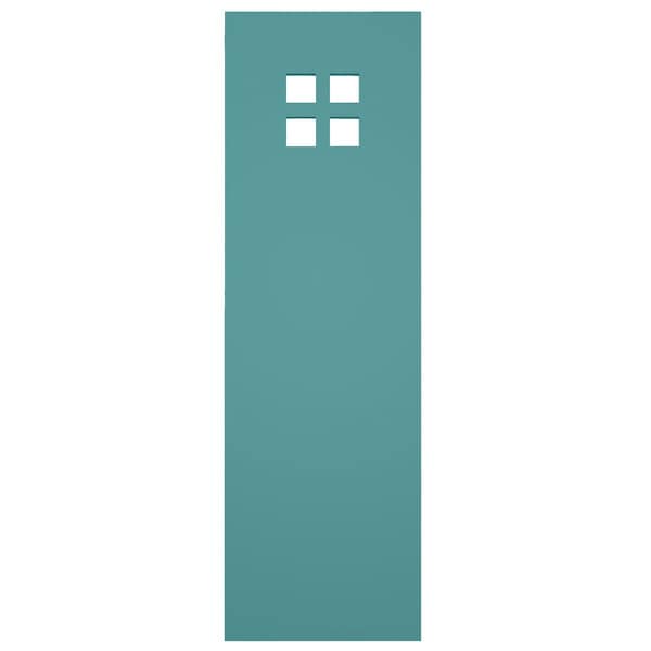 Ekena Millwork True Fit PVC San Antonio Mission Style Fixed Mount Shutters, Pure Turquoise, 12W x 31H, PR - TFP001ST12X031PT