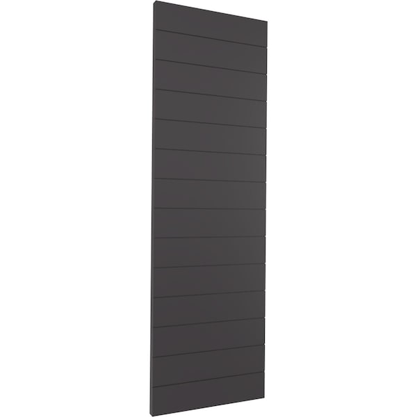 Ekena Millwork True Fit PVC Horizontal Slat Modern Style Fixed Mount Shutters, Shadow Mountain, 12W x 62H, PR - TFP001HZ12X062SM