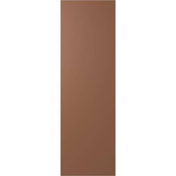Ekena Millwork 15W x 35H True Fit PVC Diagonal Slat Modern Style Fixed Mount Shutters, Burnt Toffee, PR - TFP001DG15X035BT