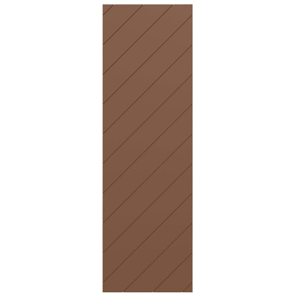 Ekena Millwork 15W x 35H True Fit PVC Diagonal Slat Modern Style Fixed Mount Shutters, Burnt Toffee, PR - TFP001DG15X035BT