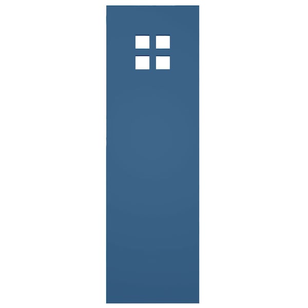 Ekena Millwork True Fit PVC San Antonio Mission Style Fixed Mount Shutters, Sojourn Blue, 12W x 45H, PR - TFP001ST12X045HB