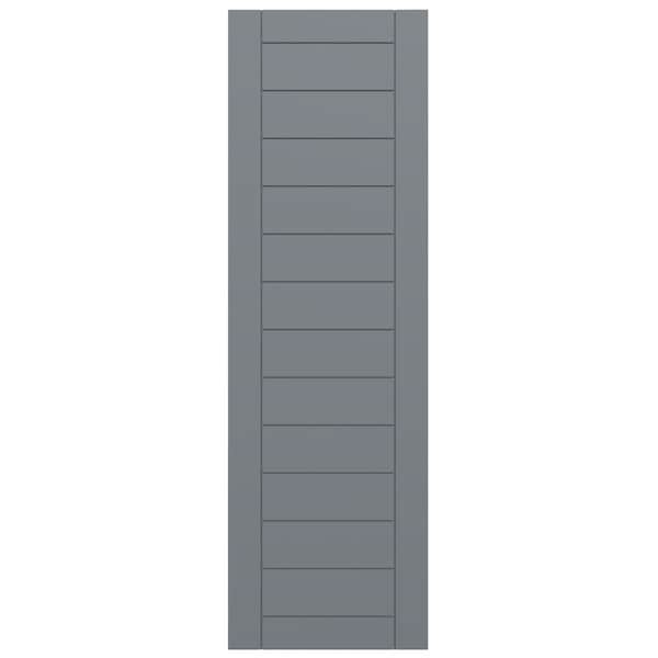 Ekena Millwork True Fit PVC Horizontal Slat Framed Modern Style Fixed Mount Shutters, Ocean Swell, 12W x 25H, PR - TFP001HF12X025CH