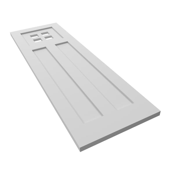 Ekena Millwork True Fit PVC San Antonio Mission Style Fixed Mount Shutters, White, 12W x 72H, PR - TFP001ST12X072WH