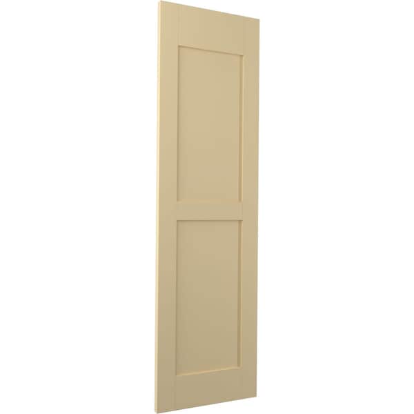 Ekena Millwork Americraft 2 Equal Flat Panel Exterior Real Wood Shutters, RW101FP18X66NTH, PR - RW101FP18X66NTH