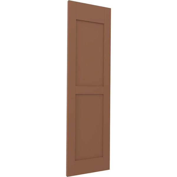 Ekena Millwork Americraft 2 Equal Flat Panel Exterior Real Wood Shutters, RW101FP18X42BTH, PR - RW101FP18X42BTH
