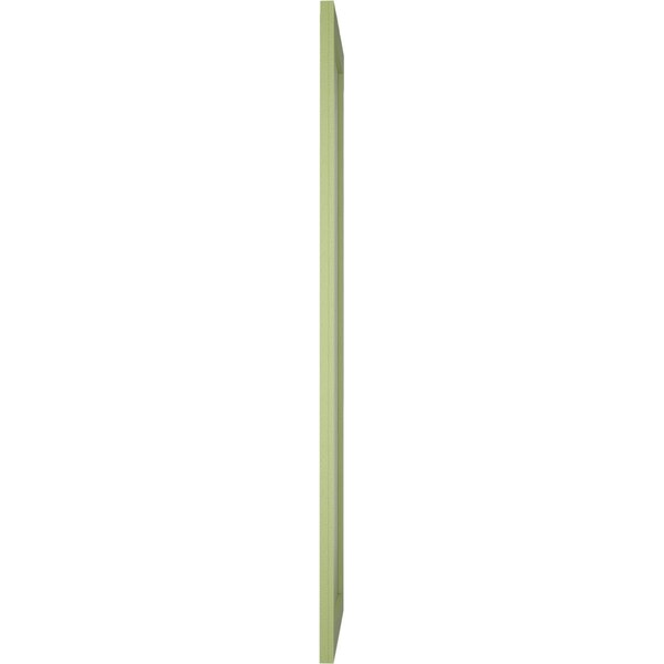 Ekena Millwork True Fit PVC Single Panel Herringbone Modern Style Fixed Mount Shutters, Moss Green, 12W x 35H, PR - TFP001HB12X035MG