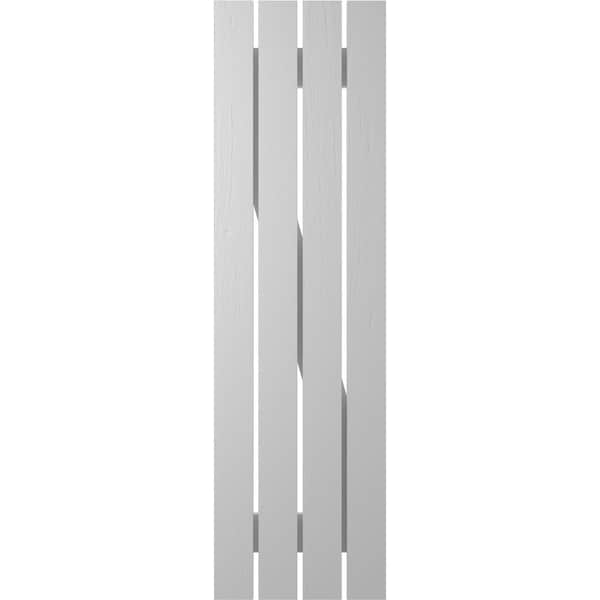 Ekena Millwork Americraft 4-Board (2 Batten) Wood Spaced Board-n-Batten Shutters w/ Z-Bar, ARW102SB415X68PRH - ARW102SB415X68PRH