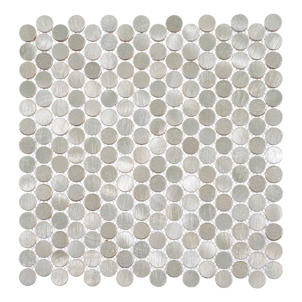 Andova Tiles SAMPLE Orb 075 x 075 Metal Penny Round Mosaic Tile - SAM-ANDORB252