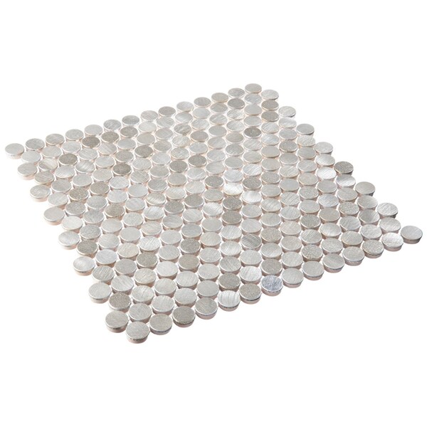 Andova Tiles SAMPLE Orb 075 x 075 Metal Penny Round Mosaic Tile - SAM-ANDORB252