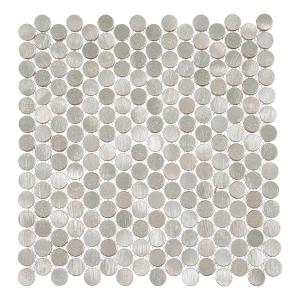 Andova Tiles SAMPLE Orb 075 x 075 Metal Penny Round Mosaic Tile - SAM-ANDORB252