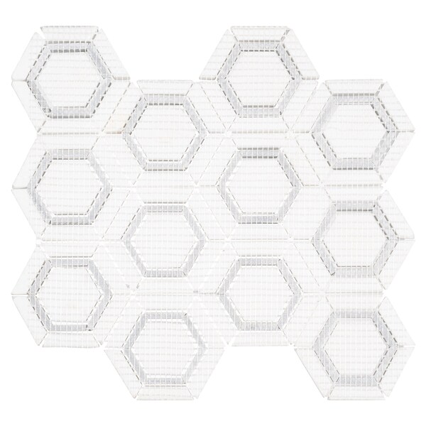 Andova Tiles SAMPLE Hexaco Straight Edge Natural Stone Mosaic Sheet Wall and Floor Tile - SAM-ANDHEX420