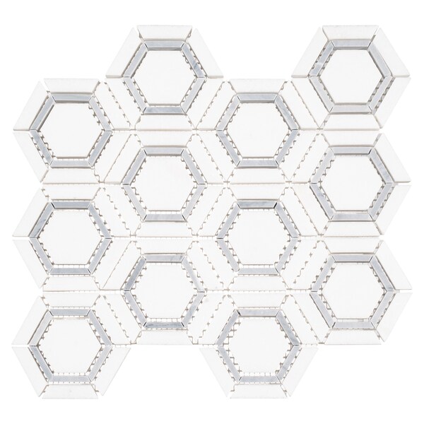 Andova Tiles SAMPLE Hexaco Straight Edge Natural Stone Mosaic Sheet Wall and Floor Tile - SAM-ANDHEX420