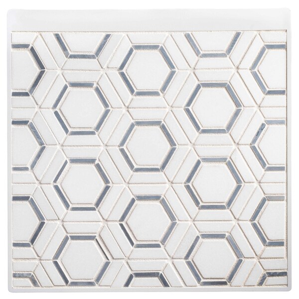 Andova Tiles SAMPLE Hexaco Straight Edge Natural Stone Mosaic Sheet Wall and Floor Tile - SAM-ANDHEX420