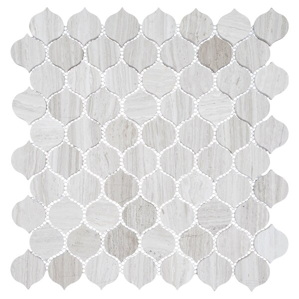 Andova Tiles SAMPLE Dayberry 15 x 15 Marble Arabesque Wall  Floor Mosaic Tile - SAM-ANDDAY141