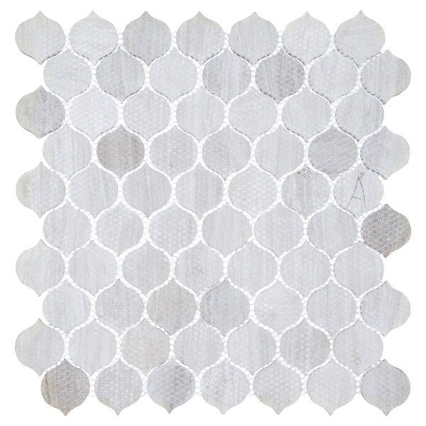 Andova Tiles SAMPLE Dayberry 15 x 15 Marble Arabesque Wall  Floor Mosaic Tile - SAM-ANDDAY141