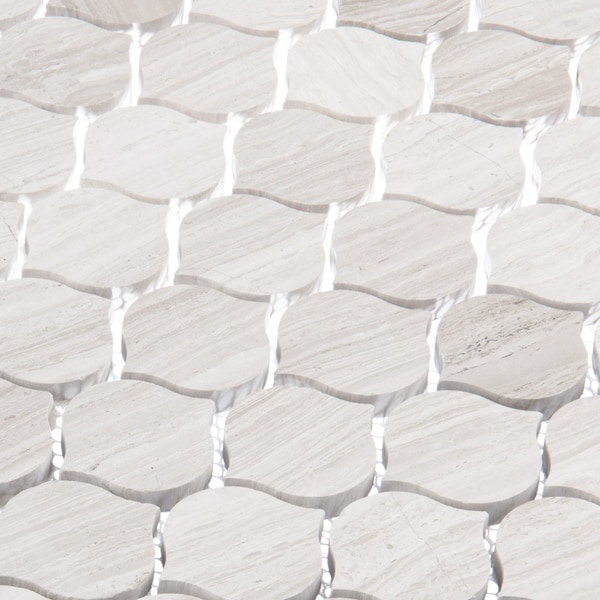 Andova Tiles SAMPLE Dayberry 15 x 15 Marble Arabesque Wall  Floor Mosaic Tile - SAM-ANDDAY141