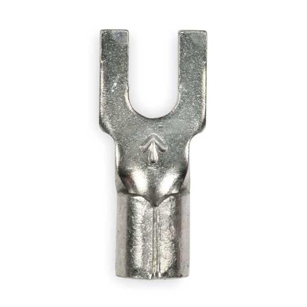 Terminal de bloque horquilla no aislado de calibre 12-10 AWG para perno #6, paquete con 50 piezas - M10-6FBX