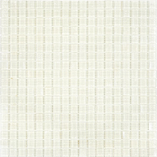 Apollo Tile Skosh 11.6inx11.6in Glossy Cotton White Glass Mosaic Wall and Floor Tile 18.69 sqft/case, 20PK - APLNB88WH110A