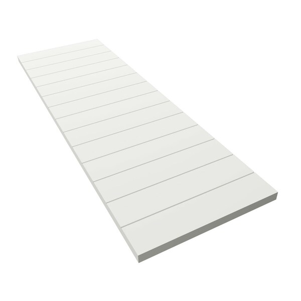 Ekena Millwork True Fit PVC Horizontal Slat Modern Style Fixed Mount Shutters, Unfinished, 18W x 28H, PR - TFP001HZ18X028UN