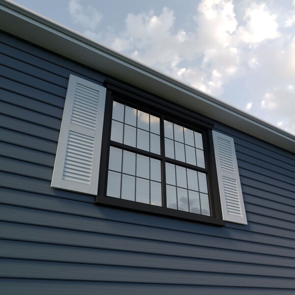 Ekena Millwork Rustic Two Equal Louver Rough Cedar Faux Wood Shutters (Per Pair), Primed Tan, 18"W x 82"H - SHULV18X82RCPR