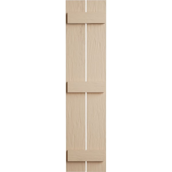 Ekena Millwork Rustic Two Board Spaced Board-n-Batten Rough Sawn Faux Wood Shutters, 11 1/2W x 60H, PR - SHUBSS11X60RSPR