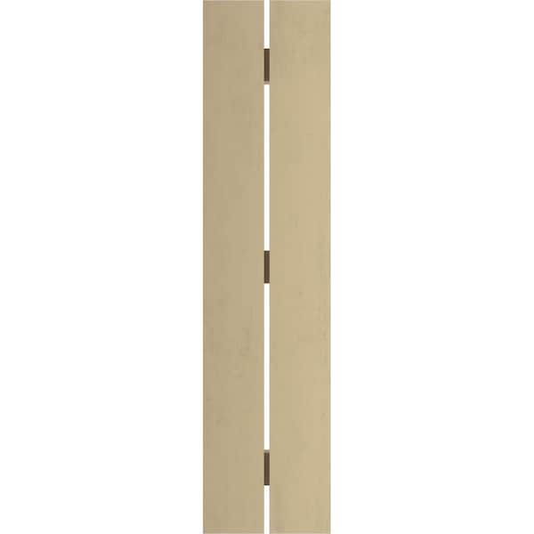 Ekena Millwork Rustic Two Board Spaced Board-n-Batten Rough Sawn Faux Wood Shutters, 11 1/2W x 60H, PR - SHUBSS11X60RSPR