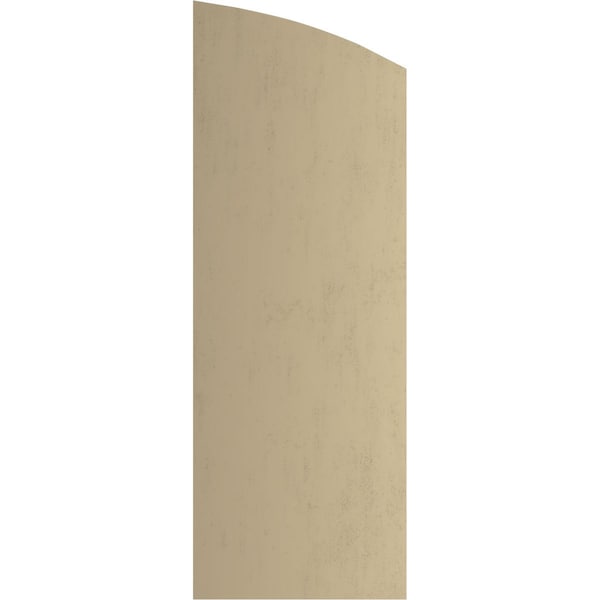 Ekena Millwork Pecky Cypress 3 Board Joined Board-n-Batten w/Elliptical Top Faux Wood Shutters, 16 1/2"W x 88"H - SHUBJL16X88PCPR