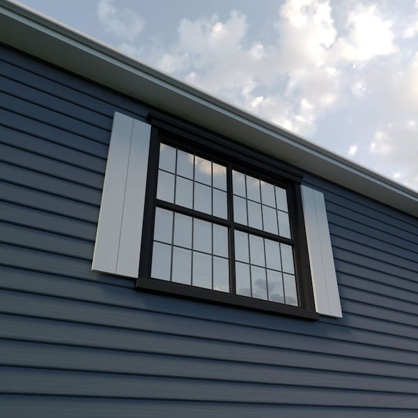 Ekena Millwork Rustic Two Board Joined Board-n-Batten Smooth Faux Wood Shutters w/No Batten, 11W x 84H, PR - SHUBJN11X84SMPR