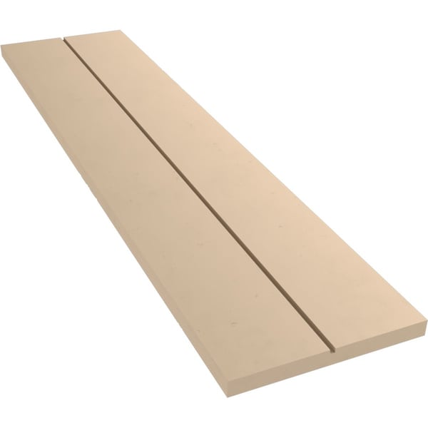 Ekena Millwork Rustic Two Board Joined Board-n-Batten Smooth Faux Wood Shutters w/No Batten, 11W x 84H, PR - SHUBJN11X84SMPR