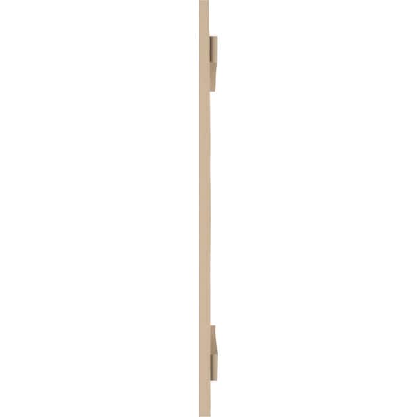 Ekena Millwork Rustic Three Board Spaced Board-n-Batten Knotty Pine Faux Wood Shutters, 17 1/2W x 34H, PR - SHUBSS17X34KPPR
