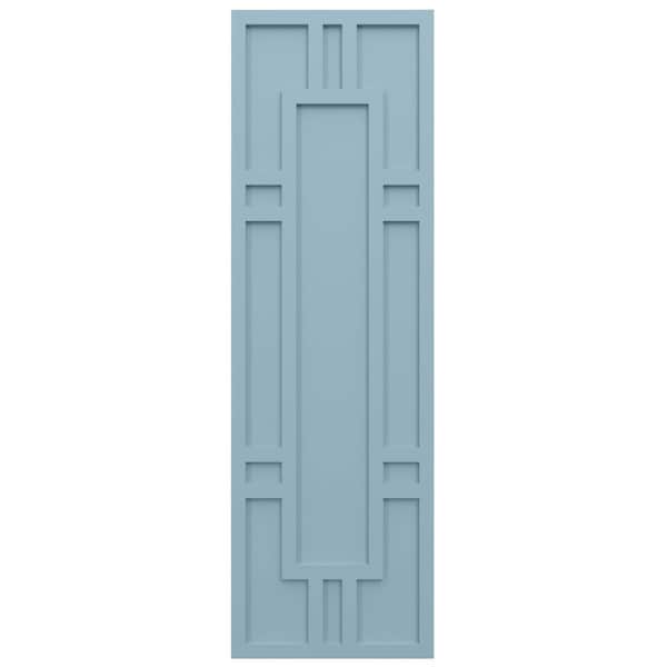 Ekena Millwork True Fit PVC Hastings Fixed Mount Shutters, Peaceful Blue, 15W x 72H, PR - TFP001HS15X072SB