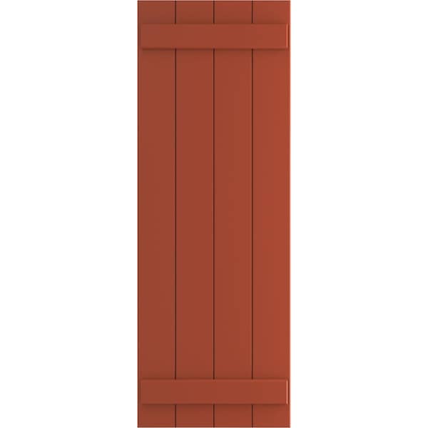 Ekena Millwork True Fit PVC, Four Board Joined Board-n-Batten Shutters, Colorful Leaves, 21 1/2W x 47H, PR - TFP101BBF21X047CL