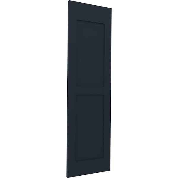 Ekena Millwork Americraft 2 Equal Flat Panel Exterior Real Wood Shutters, RW101FP12X54OBH, PR - RW101FP12X54OBH