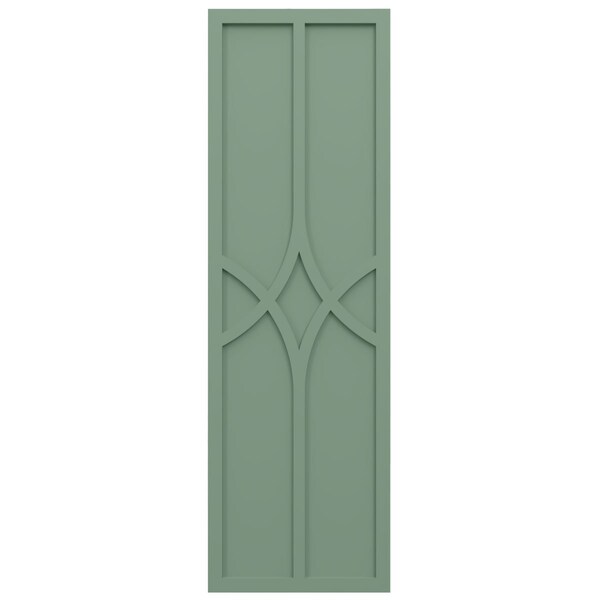 Ekena Millwork True Fit PVC Cedar Park Fixed Mount Shutters, Track Green, 12W x 60H, PR - TFP001CP12X060TG