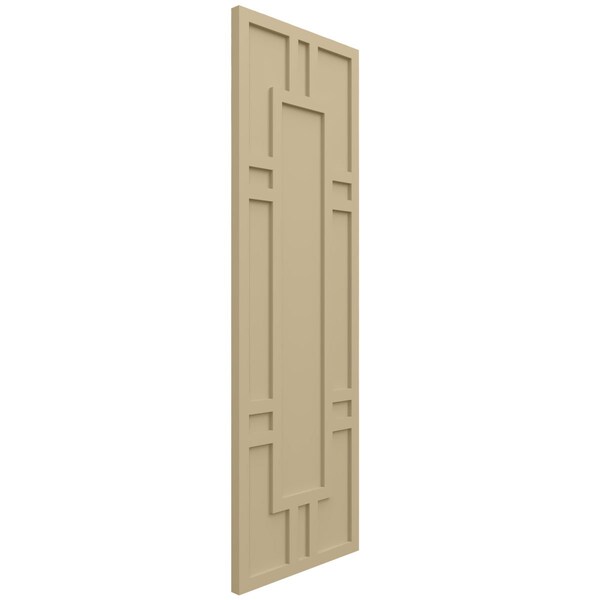 Ekena Millwork True Fit PVC Hastings Fixed Mount Shutters, Natural Twine, 12W x 61H, PR - TFP001HS12X061NT